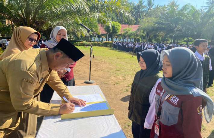 Resmi Dilantik! Ketua OSIS Baru SMPN 2 Glagah Janji Bawa Angin Perubahan bagi Budaya Sekolah